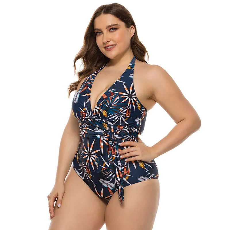 Upopby Printed Plus Size One-Piece Swimsuit