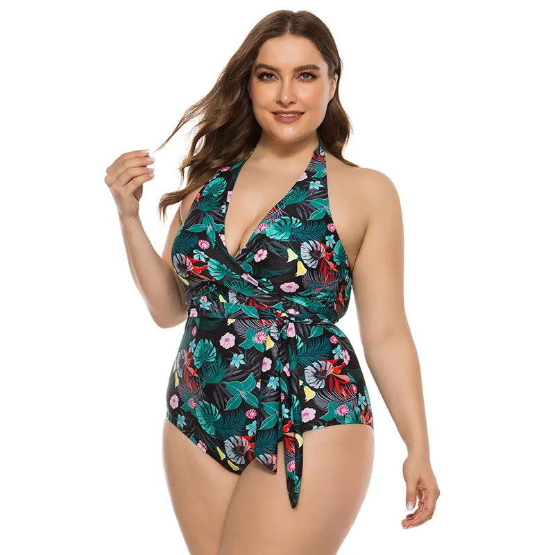 Upopby Printed Plus Size One-Piece Swimsuit