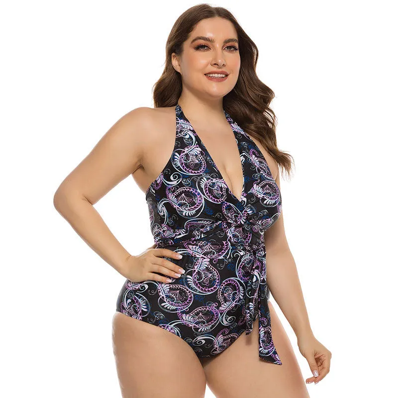 Upopby Printed Plus Size One-Piece Swimsuit
