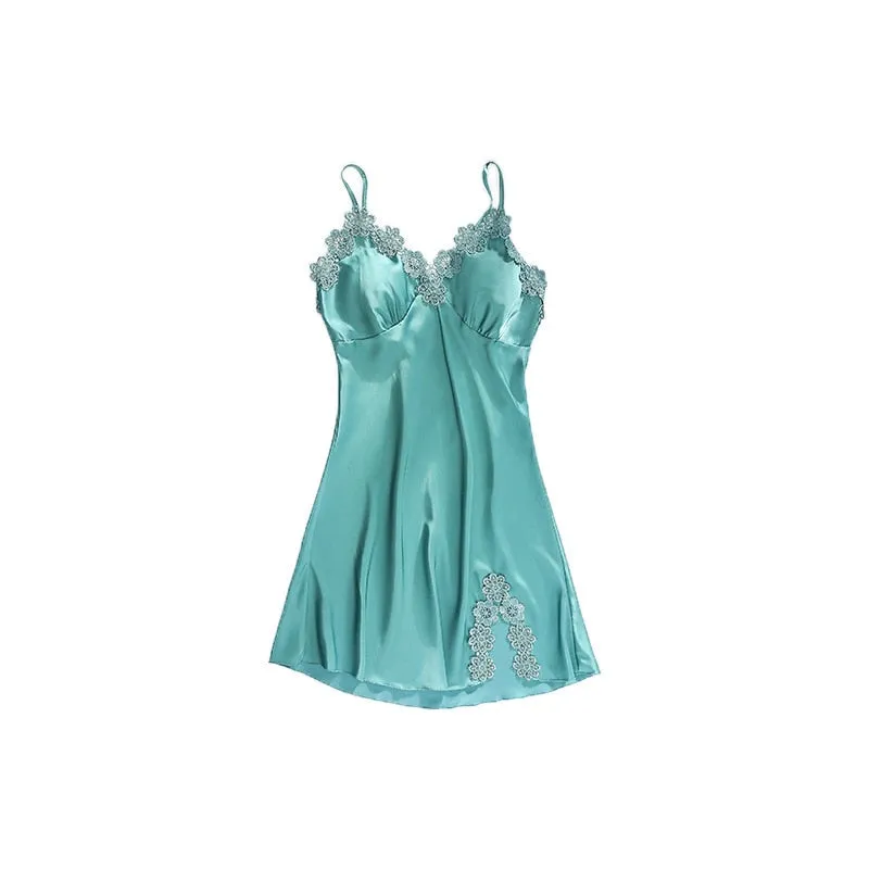 VenusFox Women Dressing Gown 5Piece Sexy Pajamas Set Lace Sling Shorts Summer Robe Sleepwear Lace Silk Satin Pajamas Set for Women