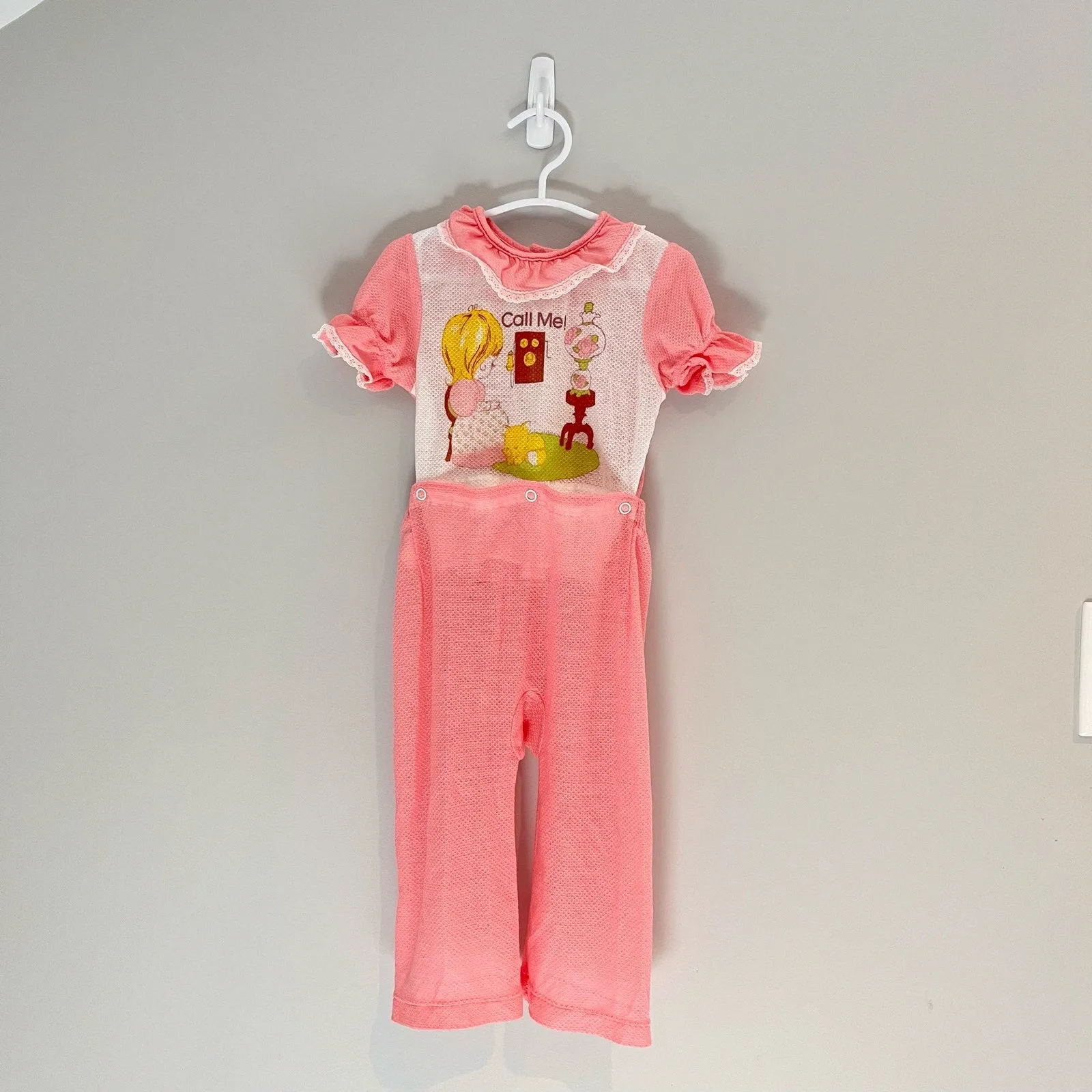 Vintage Carter's Pink Call Me Pajama Set 2T