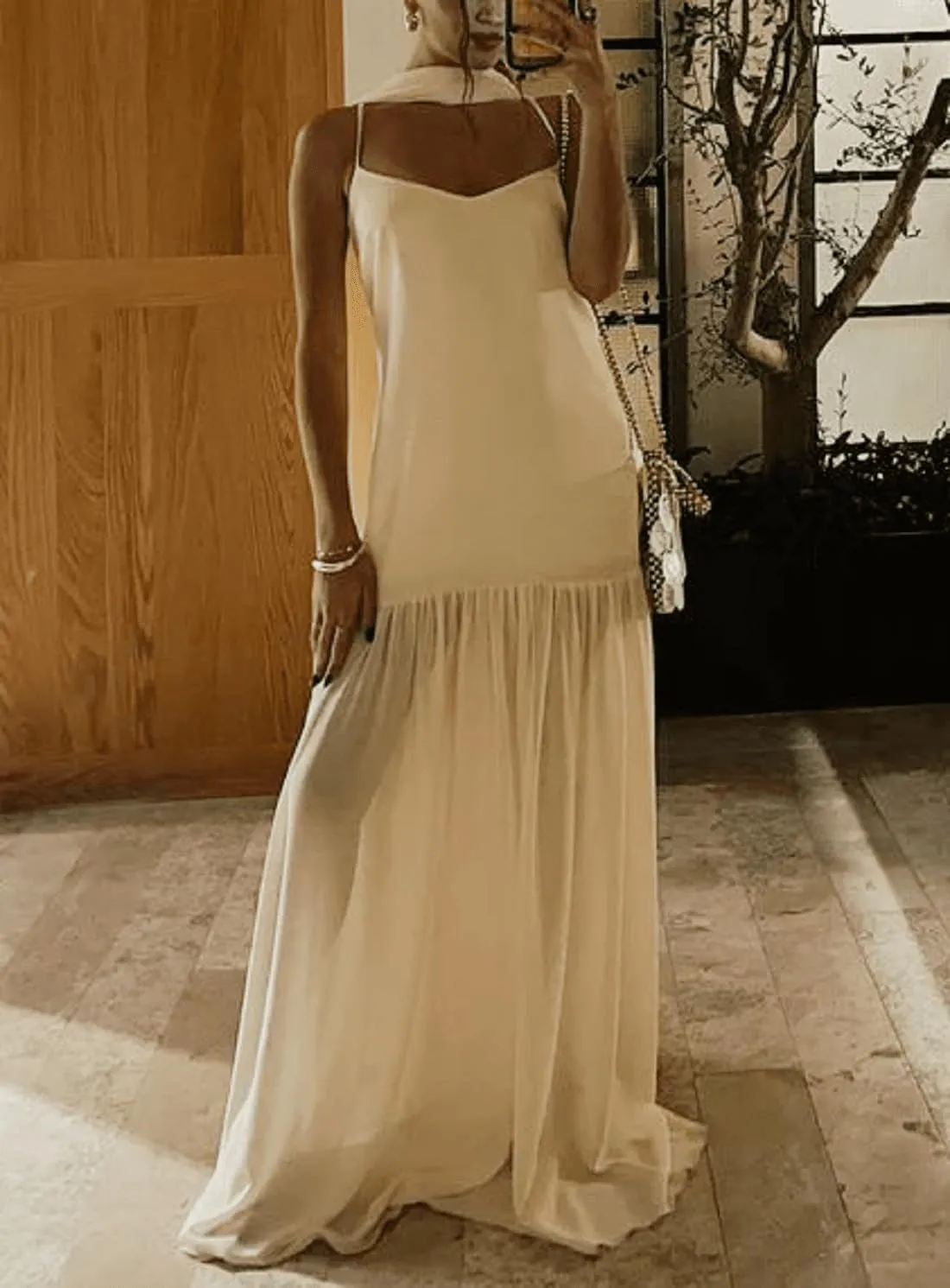 Women Y2k Boho Maxi Dress Floral Lace Sheer Tiered Flowy Cami Long Dress 2025 Summer Smocked Beach Sundress