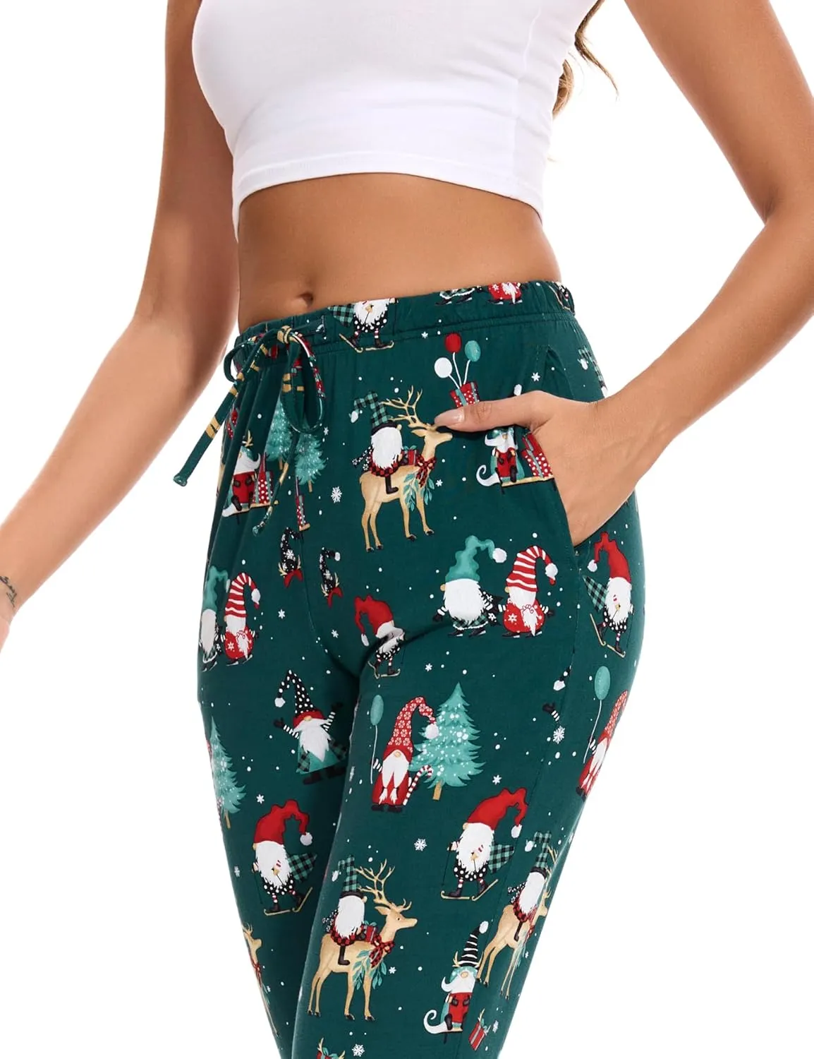 Women's Pajama Pants - Viscose Made from Bamboo, Joggers Pants with Pockets Comfy Lounge Sleep Pants Pj Bottoms