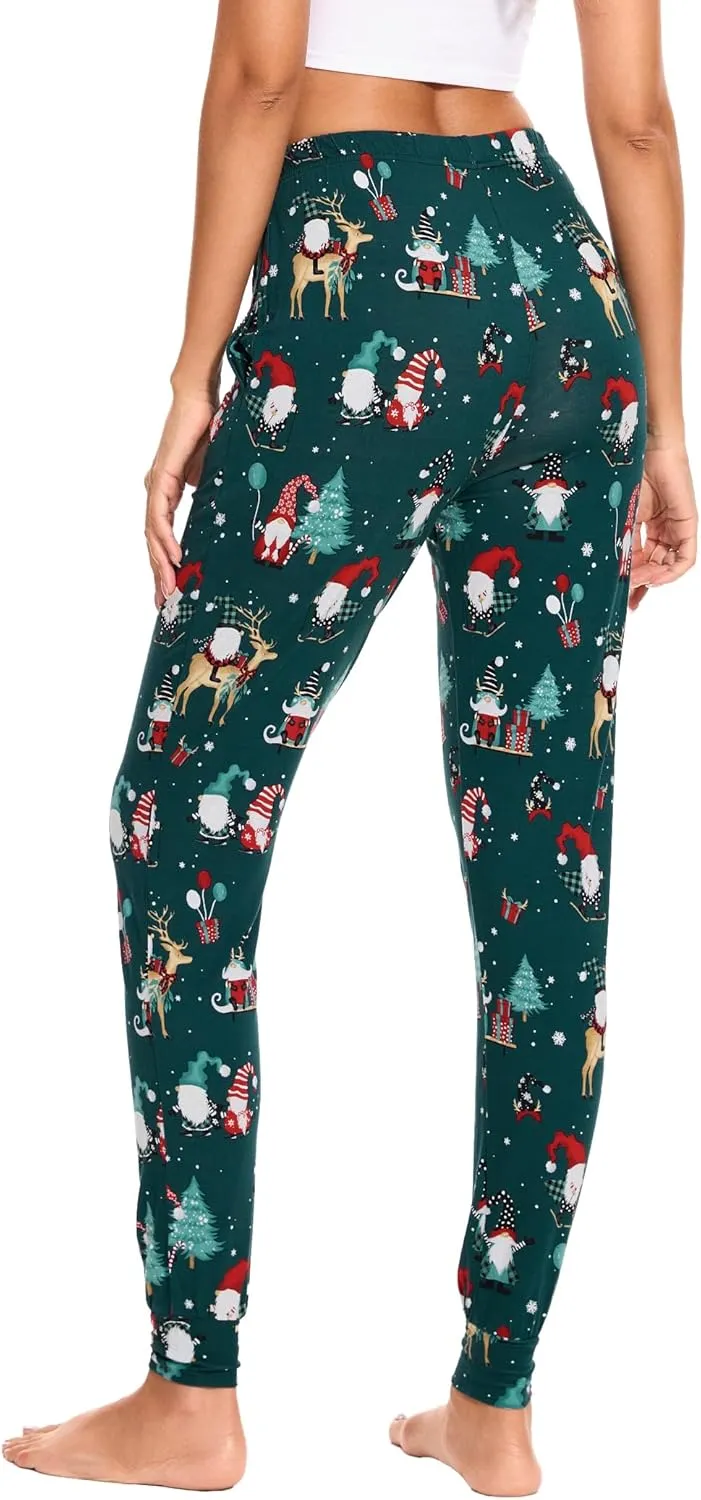 Women's Pajama Pants - Viscose Made from Bamboo, Joggers Pants with Pockets Comfy Lounge Sleep Pants Pj Bottoms