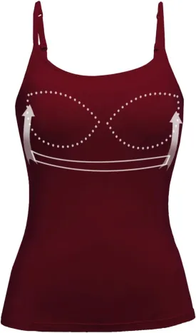 Womens Tank Tops Adjustable Strap Camisole with Built in Padded Bra Vest Sleeveless Layer Top 1/2/3 Packs