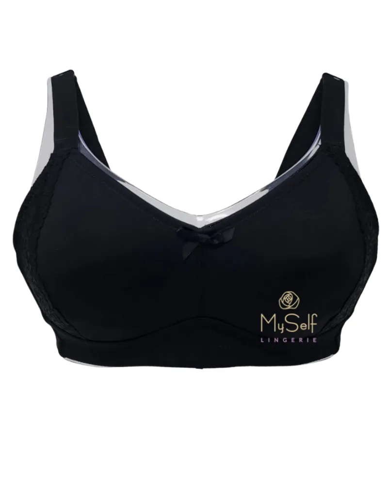 You Talia Black Seamless Wire Free Bra